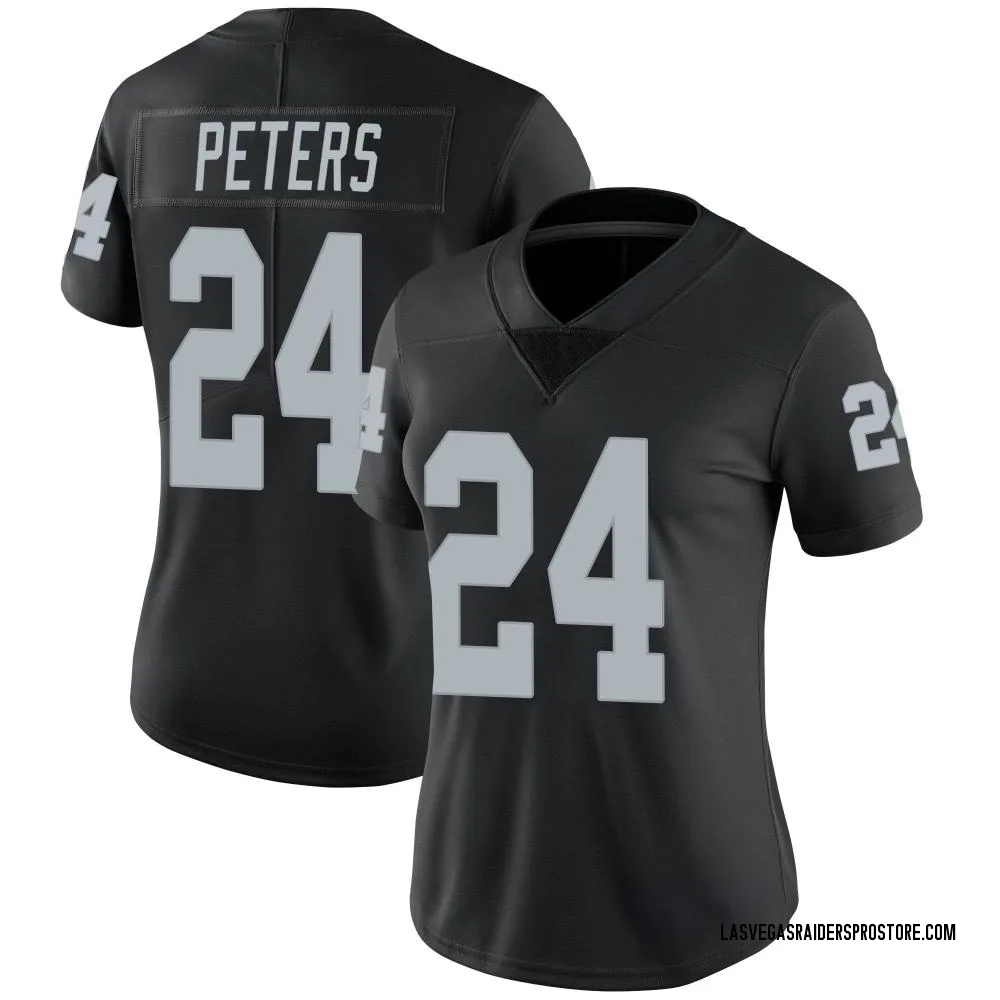 Women's Limited Marcus Peters Las Vegas Raiders Black Team Color Vapor Untouchable Jersey